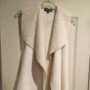 Sherpa knit vest